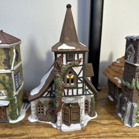 Vintage Dept 56 Dickens Village Lot of 2 Churches 1 Post Office NO BOX NO LIGHT - Picture 3 of 12